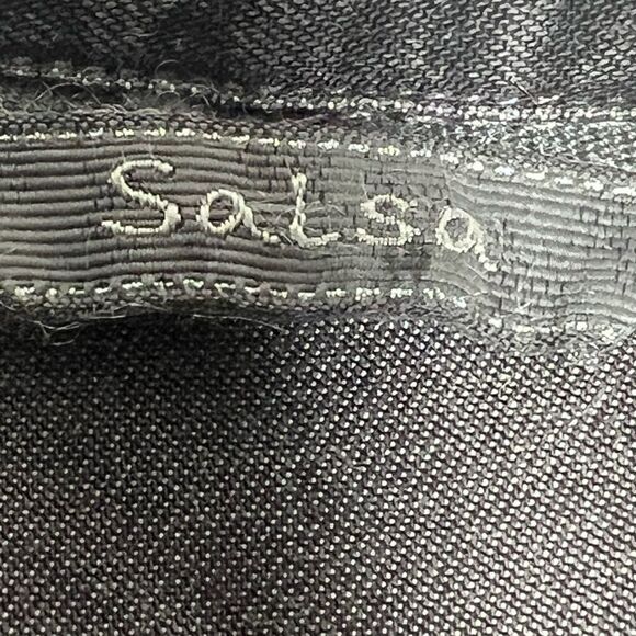 SALSA NWOT Thin Denim Shirt Black Gray Button Down Size XS Long Sleeve - Picture 5 of 16